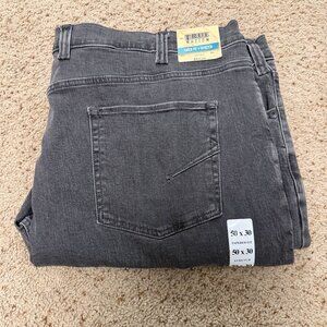 True Nation Grey Haze Taper Stretch Jeans, 50x30